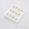 DIMENSIONAL MULTI CZ STAR POLISH 316L SURGICAL STEEL L-SHAPE NOSE BOX